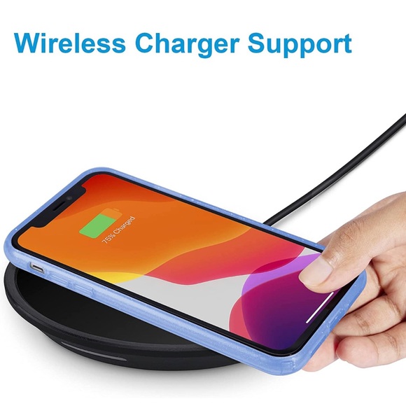 JJGoo iPhone 11 Case, BLUE GLITTER, Flexible Cases for Women Girls (6.1 inch) - Picture 5 of 7